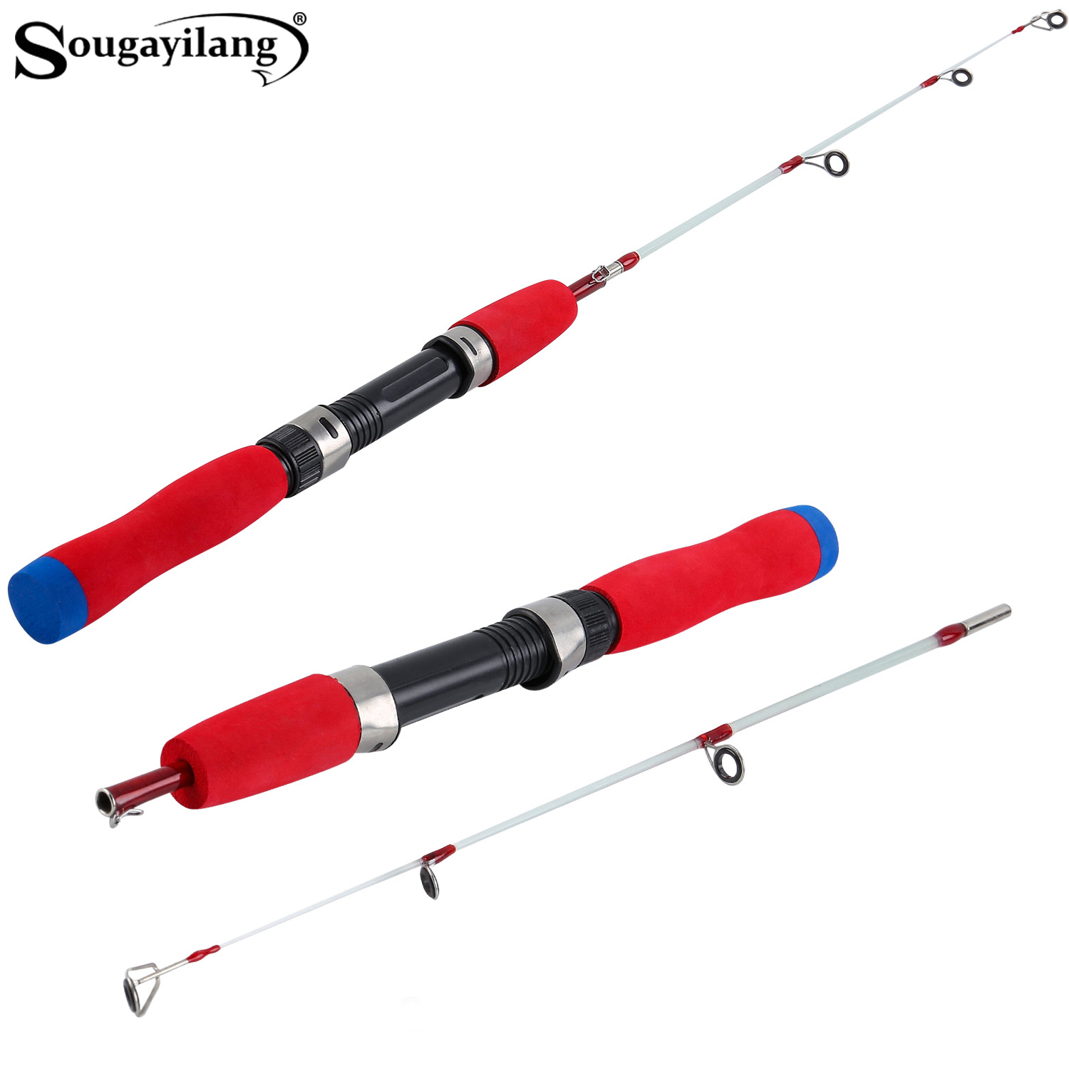 Fishing Rod Ice - คันเบ็ดตกปลาน้ำแข็งซูเกย์ลาง 63 ซม. ดีไซน์ 2 ท่อน
