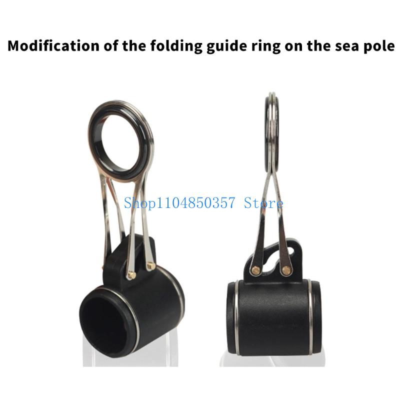 Fishing Rod Guide Replacement - ที่วางคันเบ็ดแบบพับได้ ทนทานต่อการสึกหรอ วงแหวนสแตนเลสแบบยืดหดได้ อุปกรณ์ตกปลา