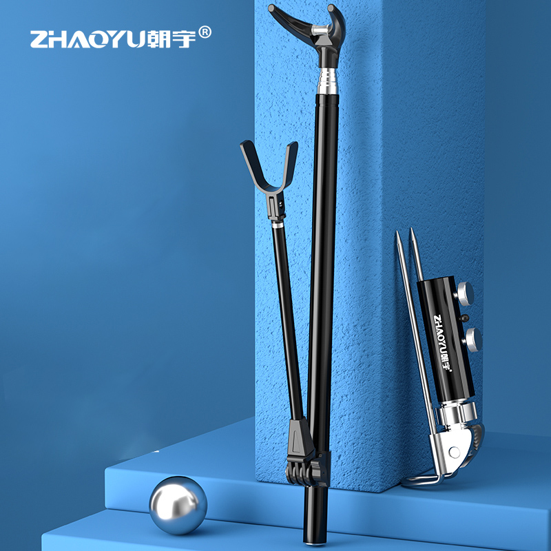 Fishing Rod Telescopic - ตัวยึดคันเบ็ดตกปลาแบบยืดหดได้อุปกรณ์ตกปลาสแตนเลสพับได้1.7M/2.1M/2.4M กันลื่น