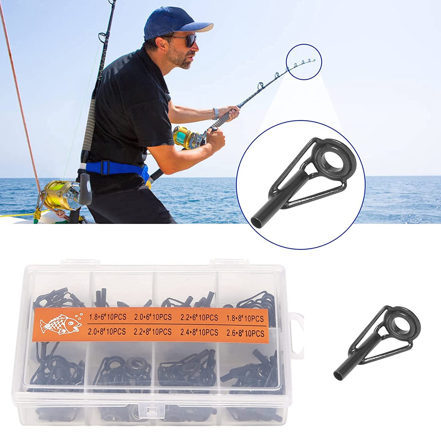 ชุดซ่อมปลายคันเบ็ดตกปลา A69P-8 - Fishing Rod Guide Replacement บทวิจารณ์และราคา
