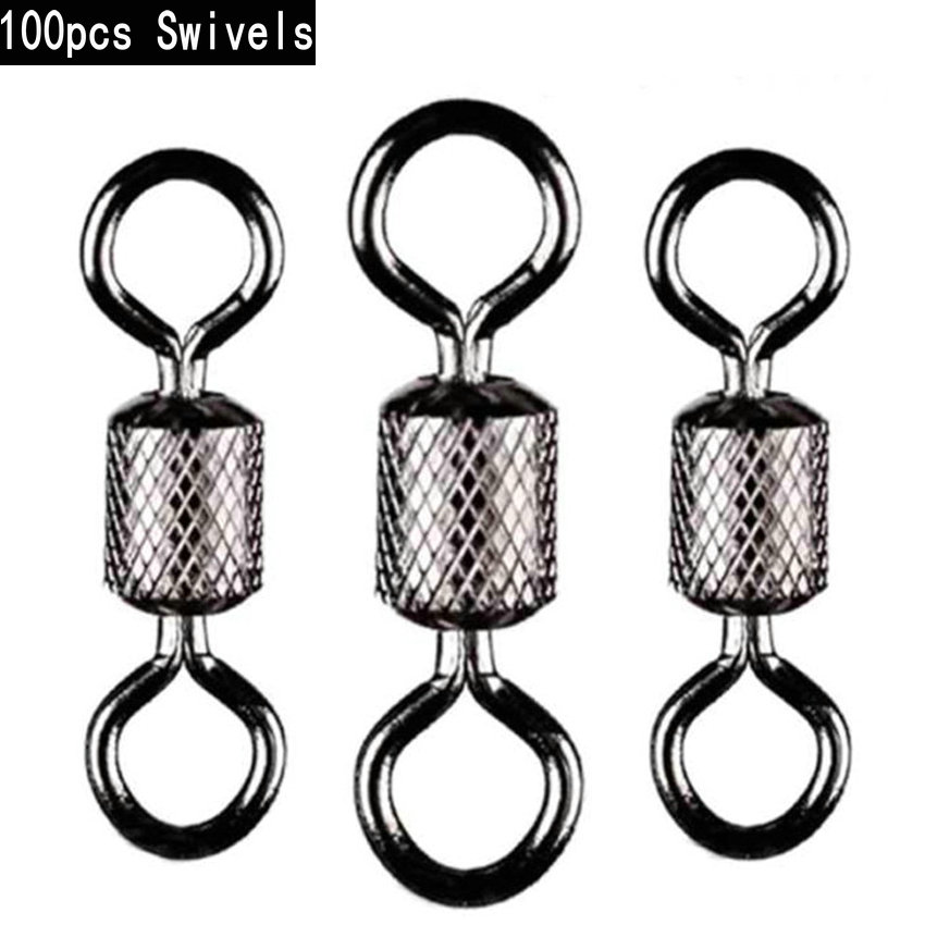 100 ชิ้น/กล่อง ตะขอหมุนตกปลา 1 - Fishing Rod Case บทวิจารณ์และราคา
