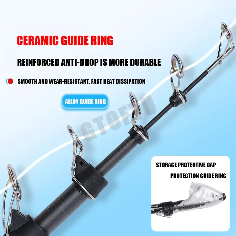 คันเบ็ดตกปลาแบบยืดหดได้ 2.1-4. - Fishing Rod Surf บทวิจารณ์และราคา