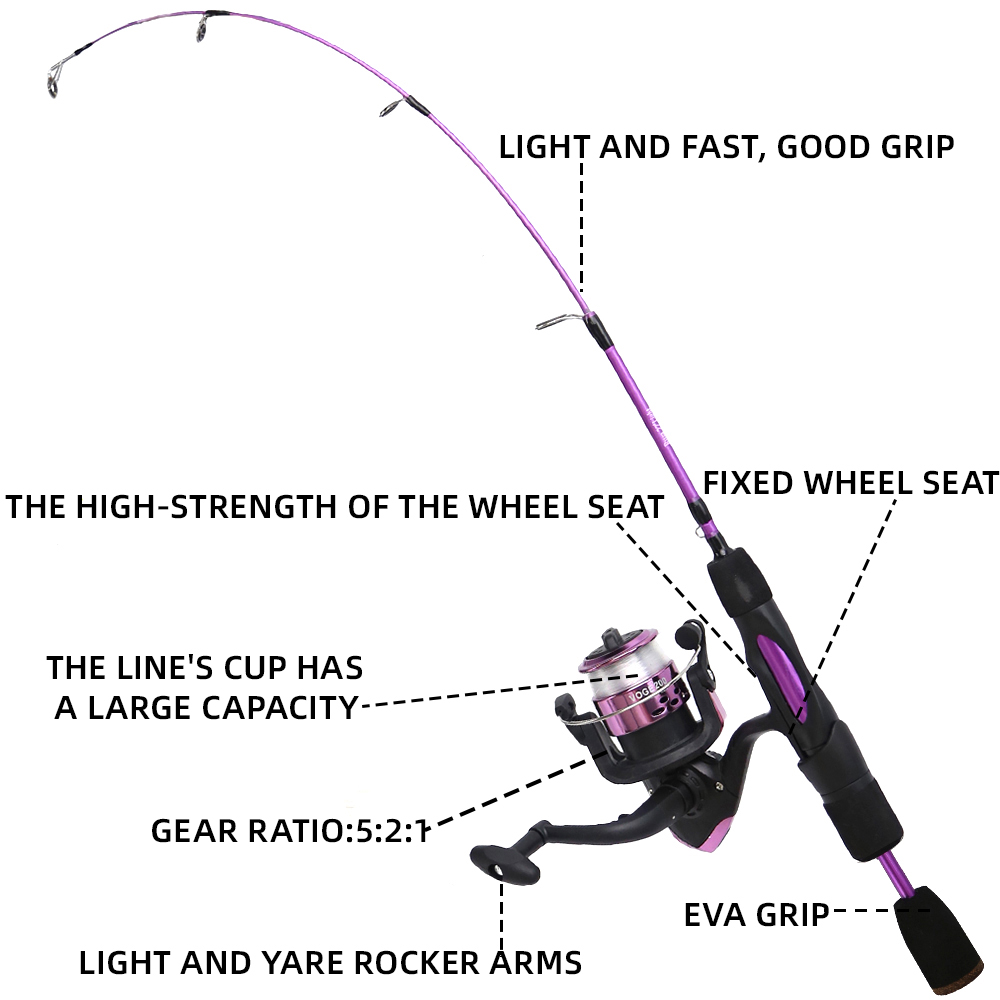 ตกปลาน้ําแข็ง Rod Reel Combo 6 - Fishing Rod Carbon Fiber บทวิจารณ์และราคา