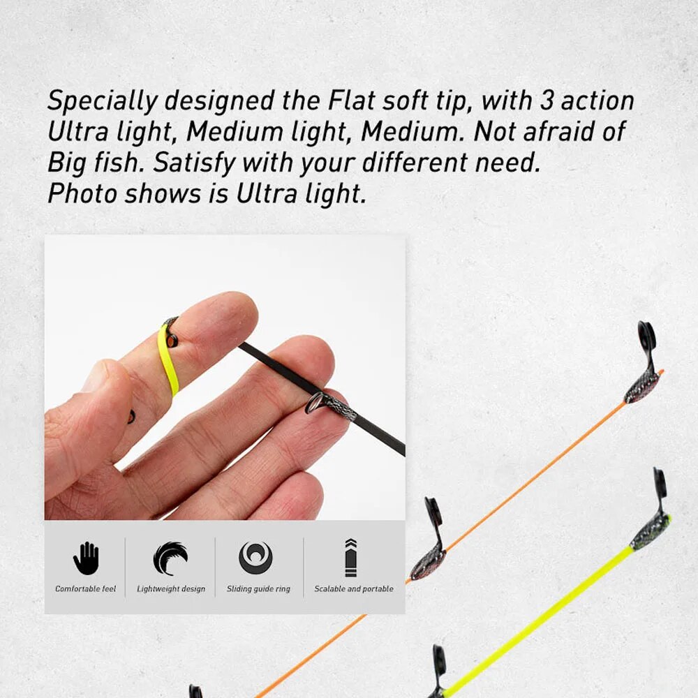 เบ็ดตกปลาน้ําแข็ง 50 ซม.UL ML  - Fishing Rod Ice บทวิจารณ์และราคา