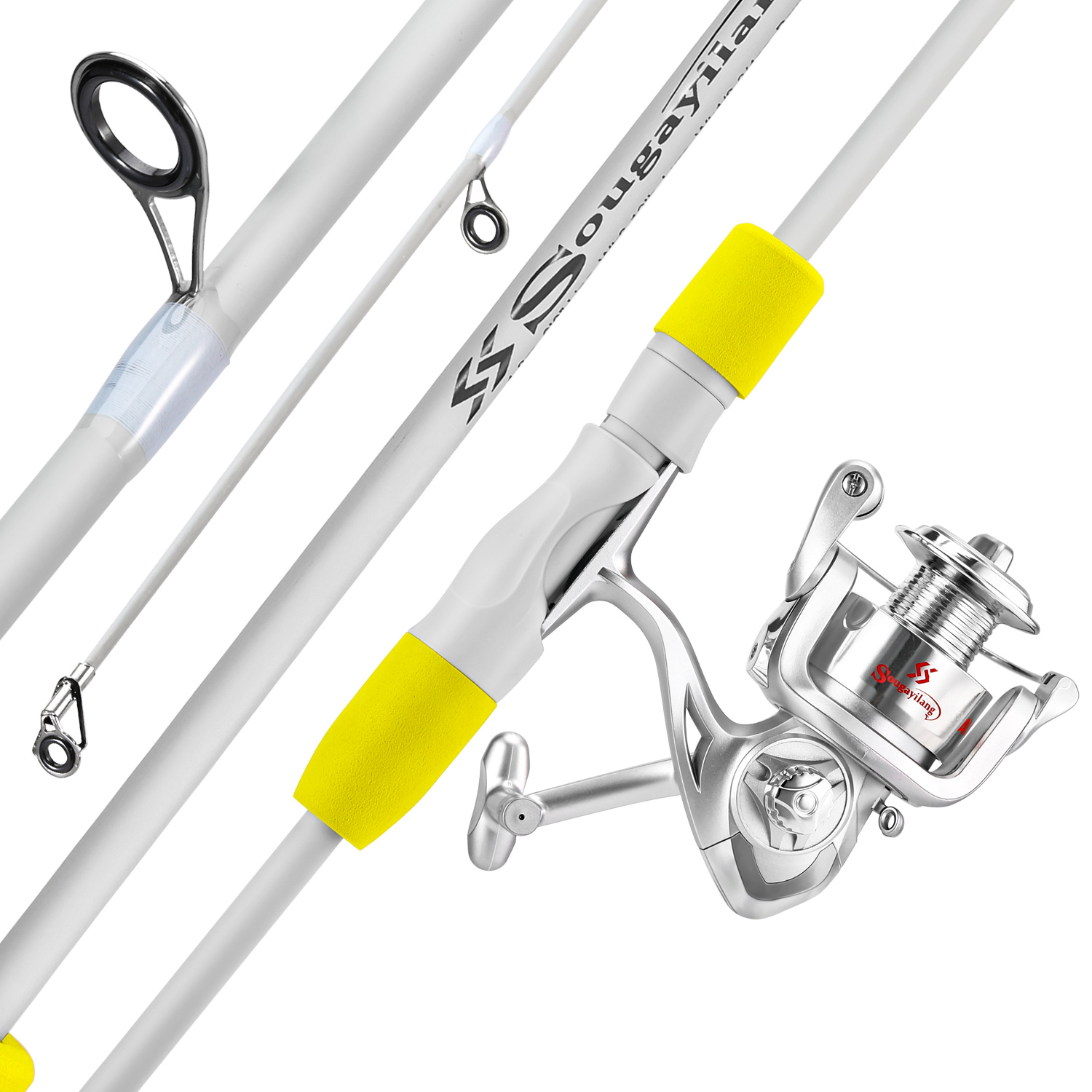 ชุดคันเบ็ดตกปลาแบบสปินนิ่ง 2 ท - Fishing Rod Carbon Fiber บทวิจารณ์และราคา